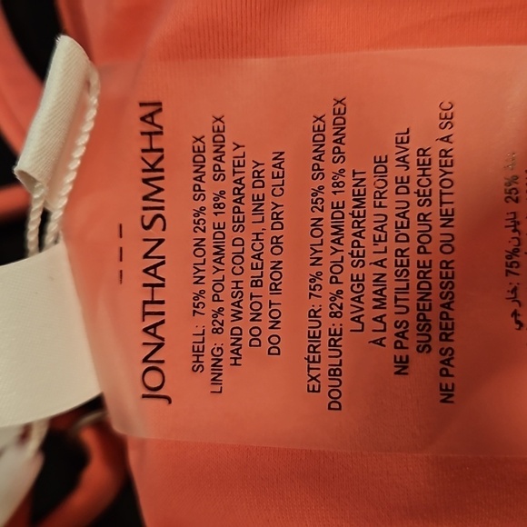 💕JONATHAN SIMKHAI💕 Bikini Set Harlen Top + Emmalynn Bottom Flamingo Pink S NWT - Picture 16 of 16